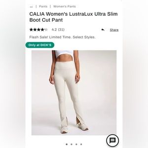 CALIA LustraLux Ultra Slim Bootcut pant